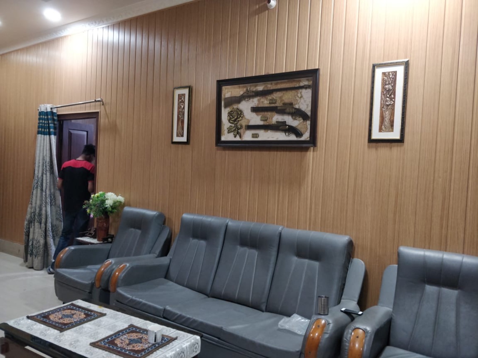 Office with WPC wall panels